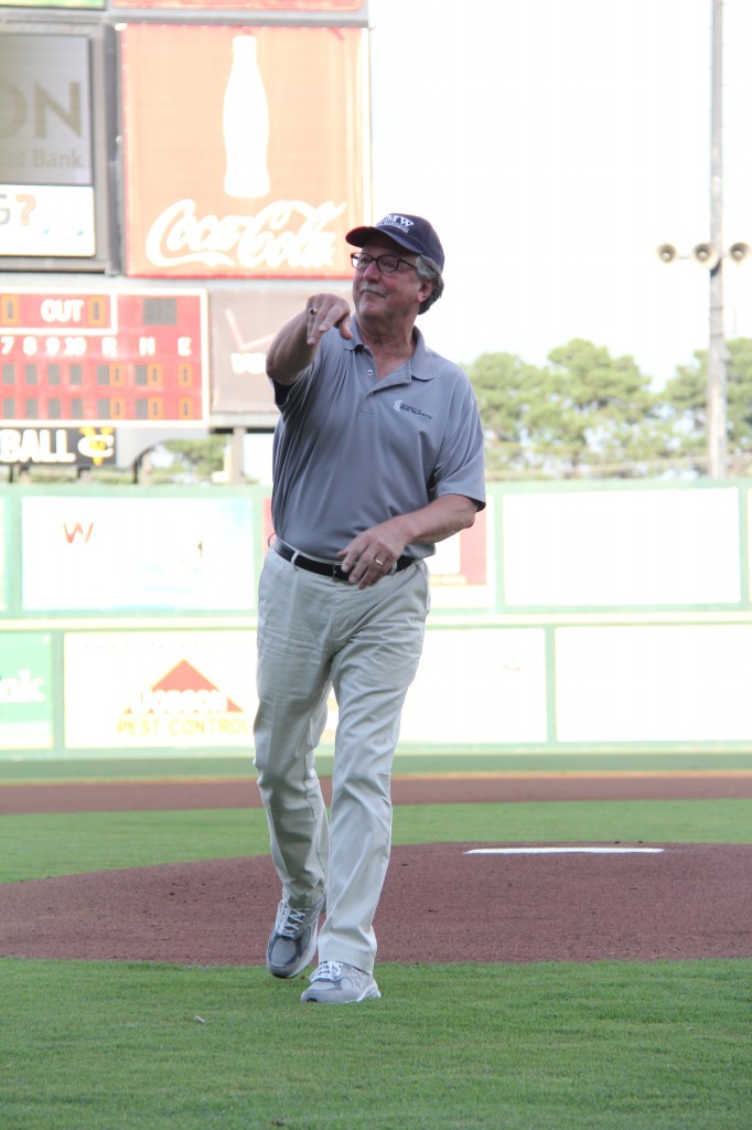 President Hurley Throws First Pitch at Squirrels Game EagleEye