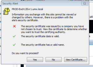 web certificate