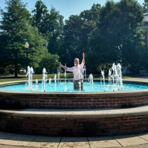 UMW President Troy D. Paino even took a dip in fountain on Palmieri Plaza. "Can take one item off my bucket list!" he wrote on Twitter. 