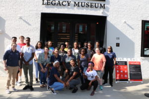 University of Mary Washington students at the Legacy Museum in Montgomery, Alabama