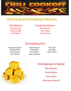 2019 Chili Cook-Off Winners. 