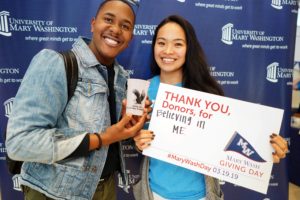 UMW students, faculty and staff were eager to give through challenges and matches for different programs across the university.