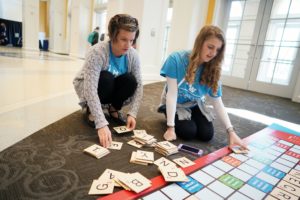 In the University Center, the Giving Day Headquarters brought the celebration to students with games, a photo booth, prize wheel and donation station.