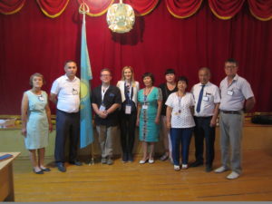 Associate Professor of Middle Eastern History Dr. Nabil Al-Tikriti (3rd from left) recentlyserved as an election monitor for the Kazakhstan presidential elections.