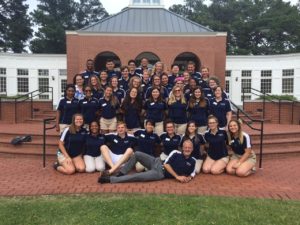 2019 UMW Orientation leaders and volunteers, who pose here with President Paino, made this year's event a success! 