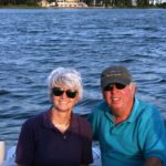 Bill and his wife, Terrie, outside their home on the Chesapeake Bay.