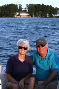 Bill and his wife, Terrie, outside their home on the Chesapeake Bay.