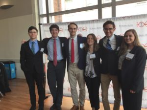Six UMW political science and international affairs majors presented at the Pi Sigma Alpha national conference in Washington, D.C. From L-R: Jeremy Engel, Kyle Lehmann, Tom Lengel, Lauren Perez, Zachary Handlin, and Rebecca Jacobi.