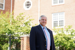 As head of UMW's Small Business Development Center, Brian Baker helps entrepreneurs bring their businesses to fruition and contributes to the economic wellbeing of the Fredericksburg region. Photo by Suzanne Carr Rossi.