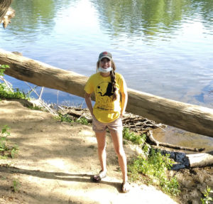 Senior Heather Strother is among the Mary Washington students who are contributing in their communities this summer, despite the COVID-19 pandemic. As a Friends of the Rappahannock volunteer, she’s participating in socially distanced river clean-ups.