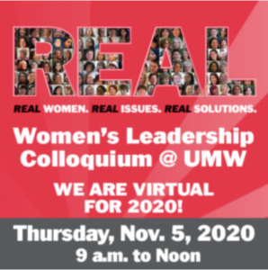 University of Mary Washington’s 27th annual Women’s Leadership Colloquium @UMW will be held virtually this year.