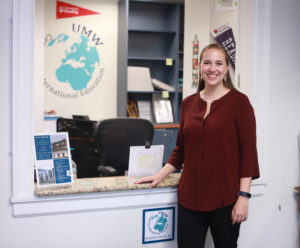 Sarah Moran '10, found her way back to UMW in 2017, when she became the study abroad coordinator for the Center for International Education. Photo by Karen Pearlman. 