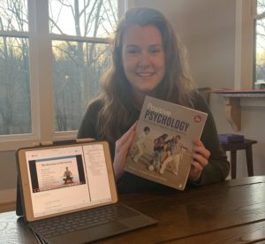 Senior Maggie Rush is one of more than 400 UMW students taking advantage of the January-term, or “J-term.” Mary Washington is offering 29 different online courses during the three-week session this month.