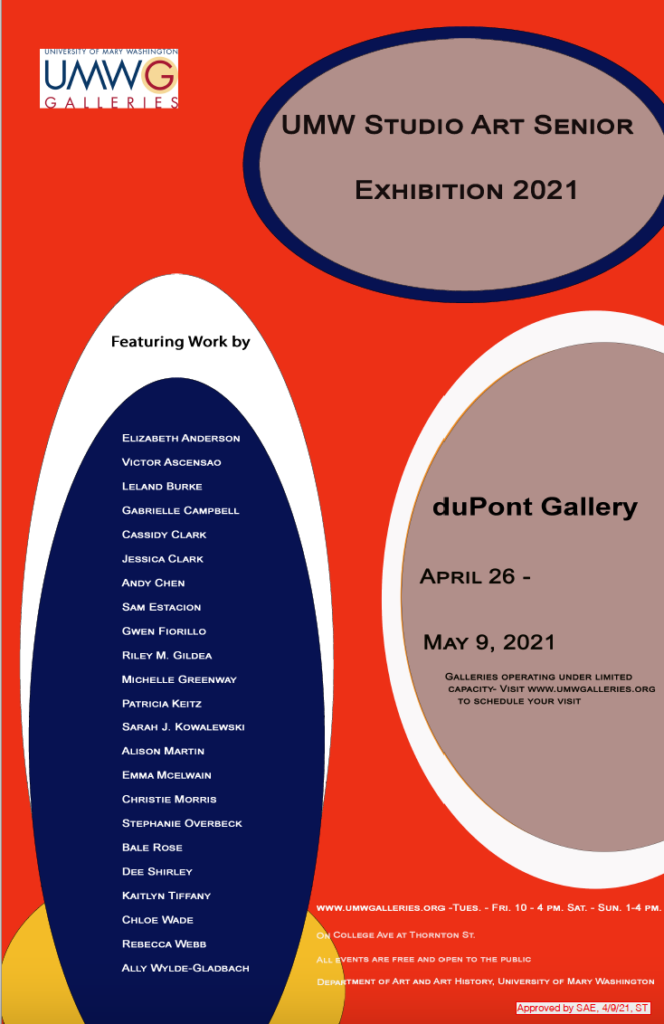 UMW Studio Art 2021 Senior Exhibition EagleEye