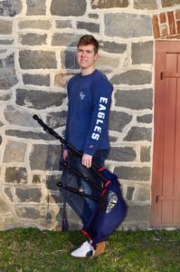 AJ Gluchowski, a rising UMW sophomore and member of the Eagle Pipe Band, will open a Memorial Day concert at FredNats Park with ‘Amazing Grace.’