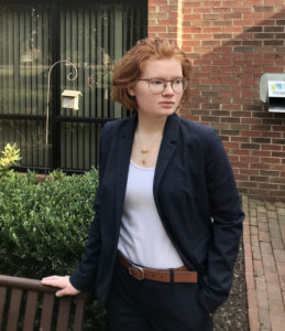 Junior philosophy major Kate McDaid’s focus on service helped her secure an internship with Virginia 21, a nonprofit that encourages civic engagement among college students.