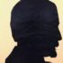 Hand cut silhouette of Gari Melchers executed in 1902.