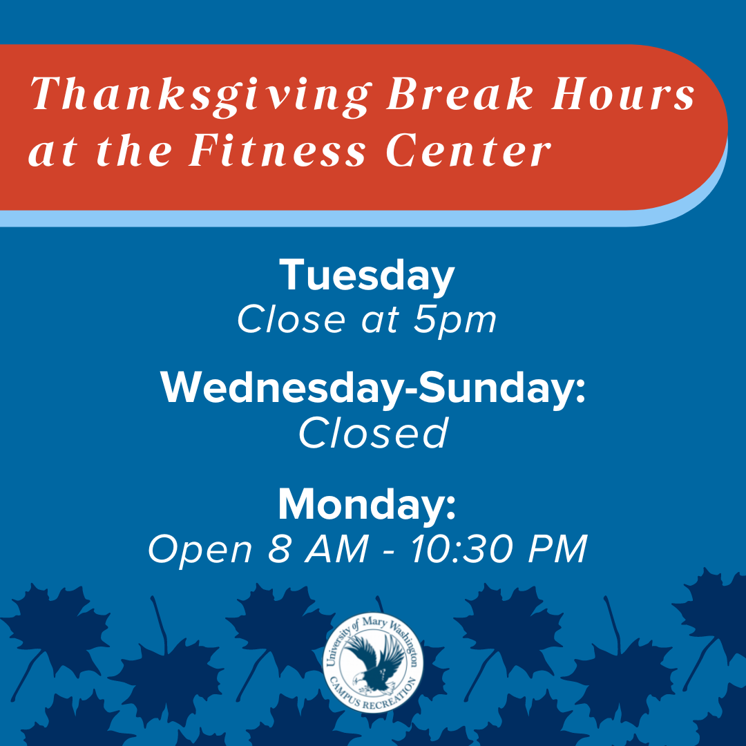 Fitness Center Announces Thanksgiving Hours EagleEye