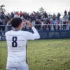 UMW soccer player Diego Guzman shows the crowd some love during the UMW men’s soccer game against Ohio Wesleyan. Photo by Tom Rothenberg.