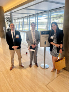 Dr.Dhar, Peter Lermo, and Jarad Ponce at the Dallas bank