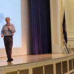 UMW Adjunct Instructor of Earth and Environmental Sciences John Tippett delivered the keynote speech during the annual meeting of the Virginia Academy of Science, held at Mary Washington.