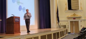 UMW Adjunct Instructor of Earth and Environmental Sciences John Tippett delivered the keynote speech during the annual meeting of the Virginia Academy of Science, held at Mary Washington.