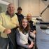 From left to right, Town Talk radio host Ted Schubel, UMW seniors Adrian Coello and Elisa Luckabaugh, and UMW College of Arts and Sciences Assistant Dean Betsy Lewis.