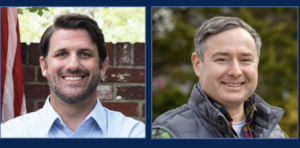 The 7th Congressional District debate - between Derrick Anderson (R) and Eugene Vindman (D) - will be held in-person in UMW’s Dodd Auditorium on Wednesday, Oct. 2, at 7 p.m. Scan the QR code to watch it live via Zoom.