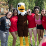 UMW mascot Sammy D. Eagle helped pump up school spirit at this year&rsquo;s Devil-Goat Day event.