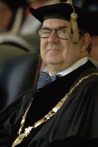 As UMW&rsquo;s president from 1983 to 2006, William M. Anderson Jr. was the longest serving president of any four-year public college in the Commonwealth at the time of his retirement. Anderson, who passed away this weekend, is seen here officiating Mary Washington&rsquo;s 2006 Commencement ceremony.