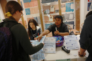 The UMW community celebrated National Day on Writing on Monday, Oct. 20 with a variety of writing-themed activities around campus. Photo by Karen Pearlman.