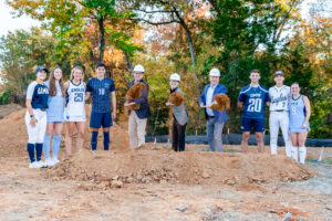 The UMW Battleground Athletic Complex was host to a groundbreaking ceremony held Thursday, Oct. 23 for a highly anticipated multimillion-dollar modular locker room facility.