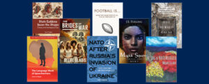 Graphic with eight book covers.