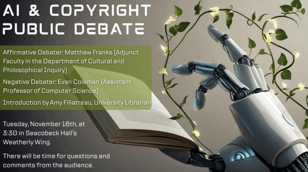 Graphic with details on the AI debate discussed in this article.