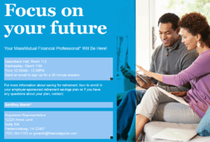 Dates and times from the article with picture of man and woman looking at a computer screen