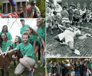 collage of photos of umw students doing various activities during devil-goat day
