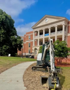 photo of construction being done on campus