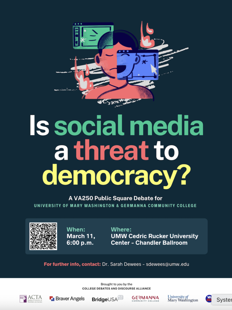 Flier for the debate with date and time details (all included in the text of this post)