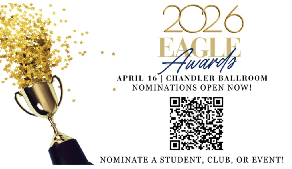 Image of a trophy with text about Eagle Awards