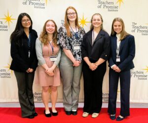 photo of students recognized as Teachers of Promise in a Group Photo