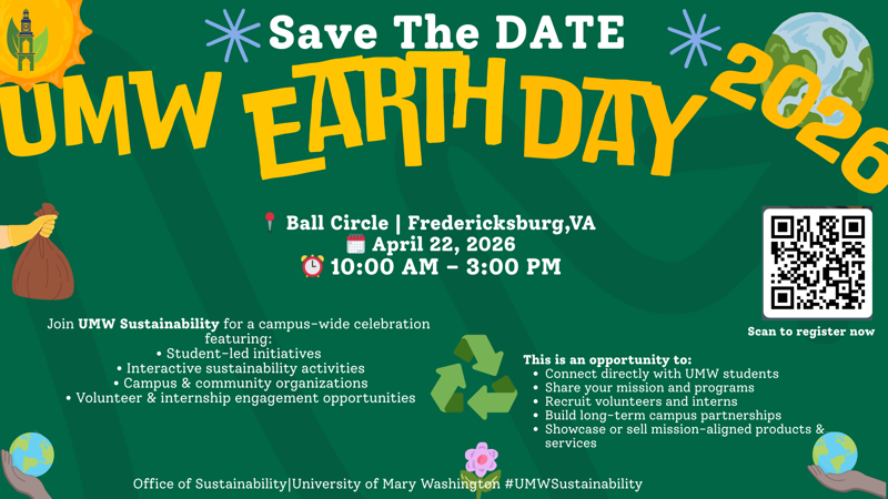 Flier with info about Earth Day that is included in this article