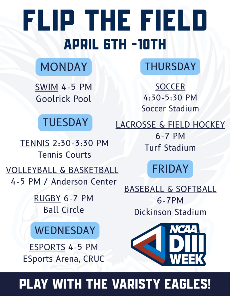 Flier with the dates/times that are listed in this article