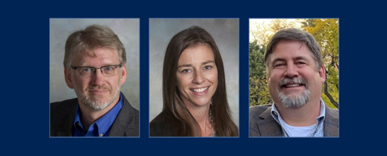 Photo of three faculty award winners