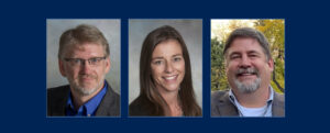 Photo of three faculty award winners