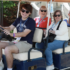 Shadwick Yoder ’25 drives alumni around on a student-led golf cart tour of campus during 2025’s Reunion Weekend. K Pearlman Photography.