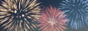 fireworks in the sky
