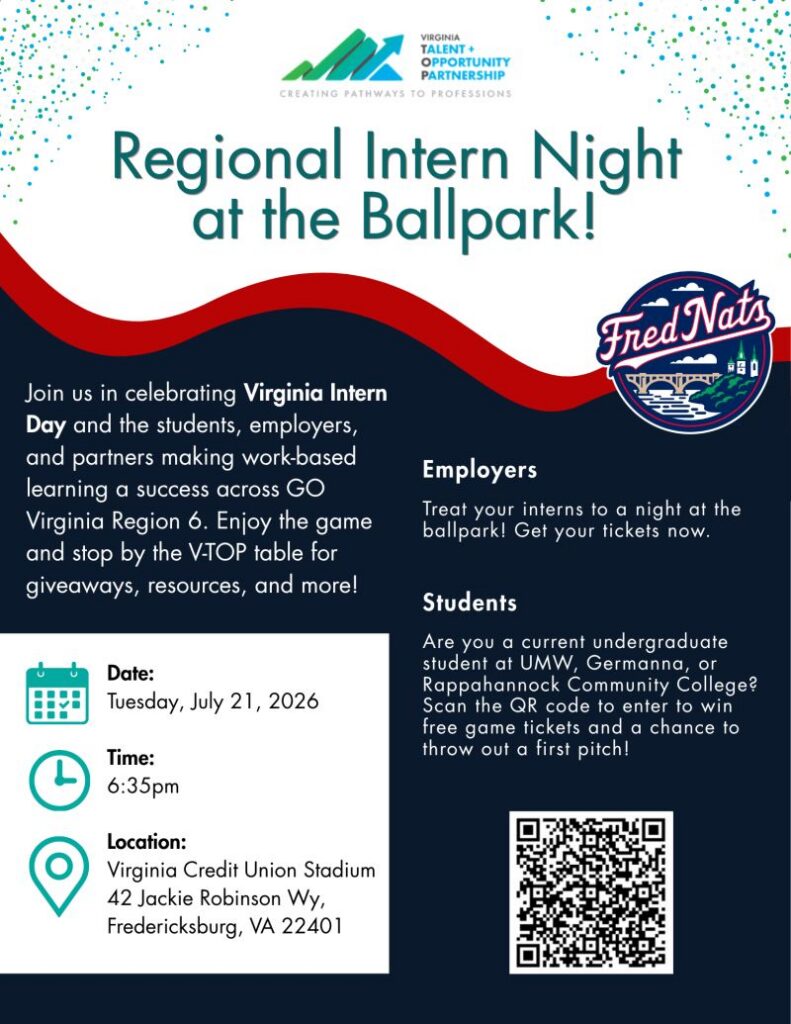 Image of the FredNats logo for Intern Night