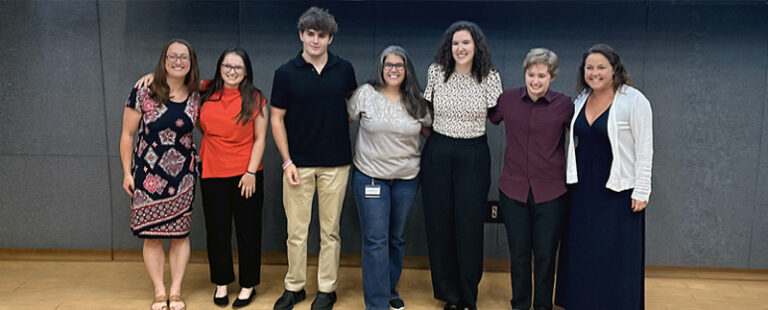 UMW faculty and staff pose with student award winners