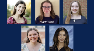 Five headshot photos of the five scholars
